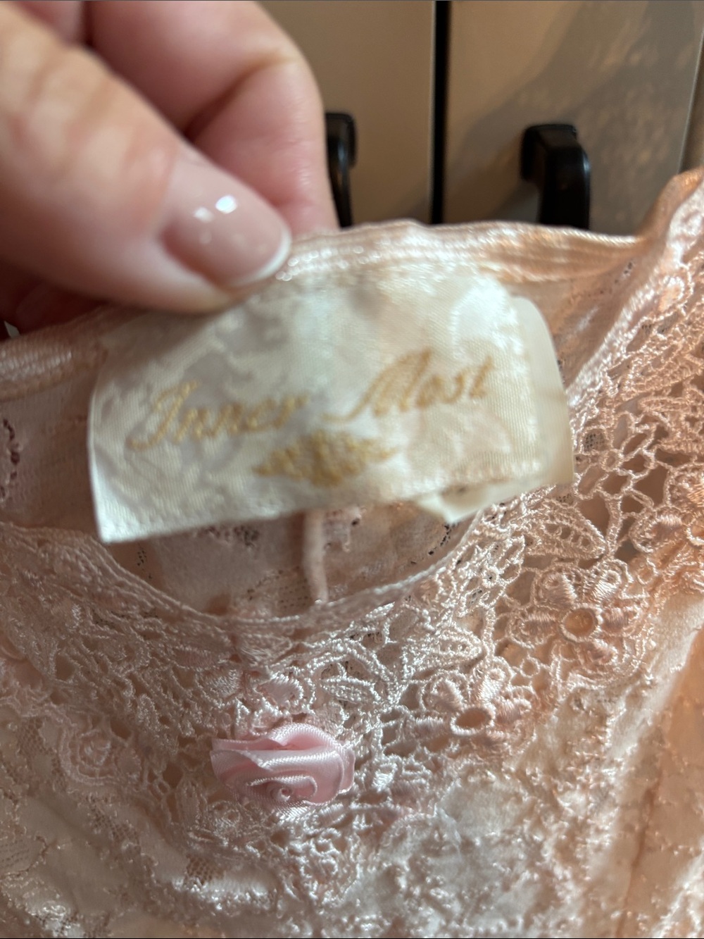 Lace Chemise Slip - Light Pink Women's Intimate Y2K Vintage S - Picture 4 of 6